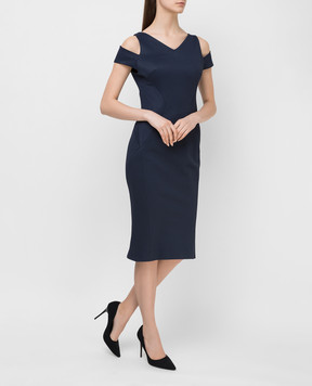 Zac Posen Темно-синее платье 40548253