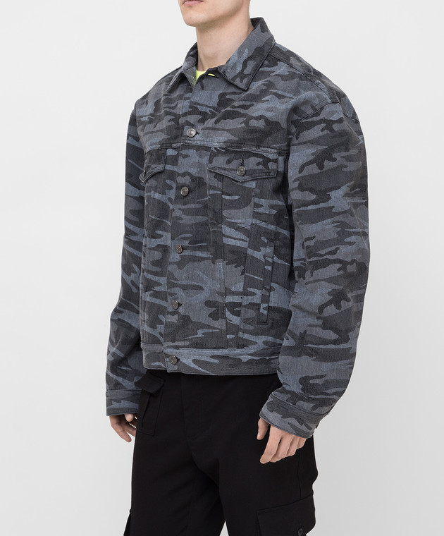 Balenciaga Джинсовая куртка с камуфляжным принтом 620731TJW55 изображение 3