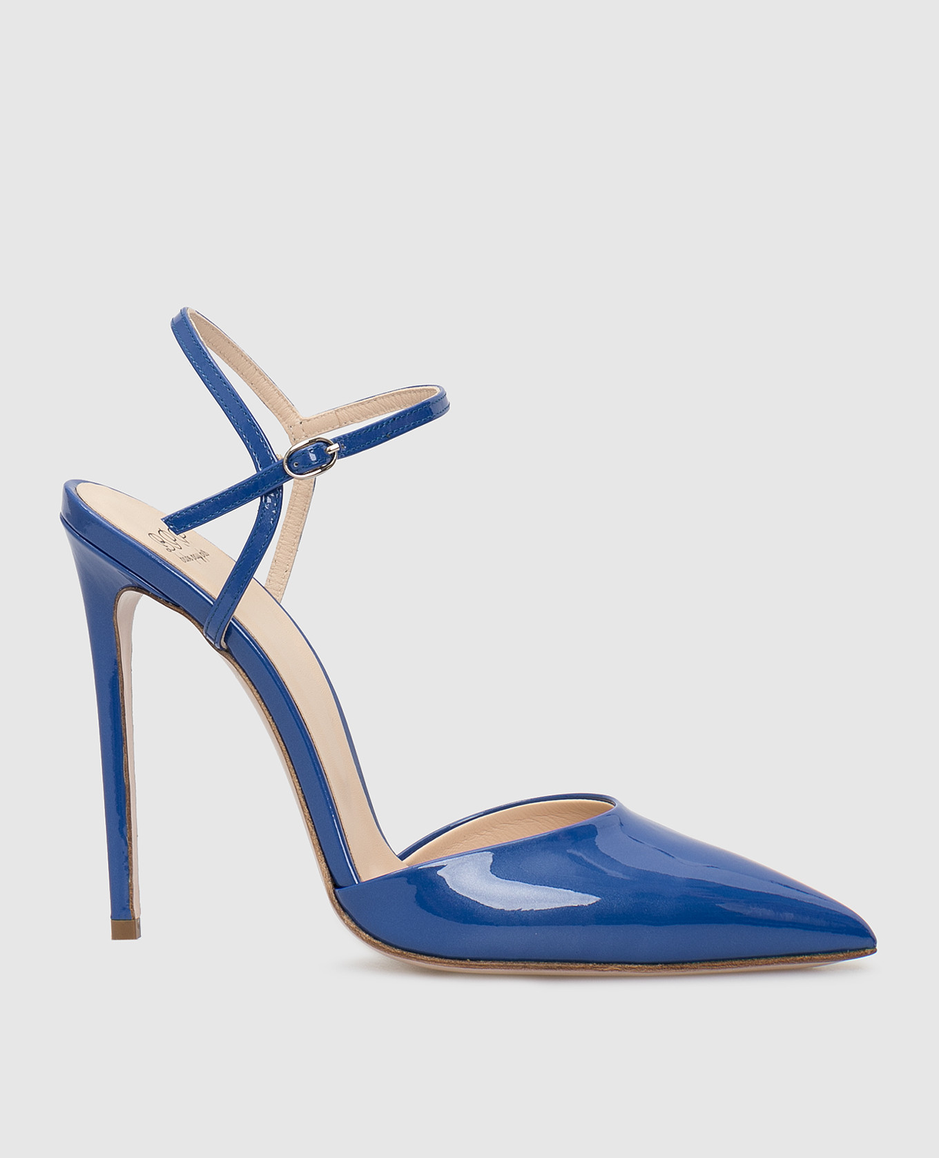 

Синие кожаные босоножки, Синий, Босоножки