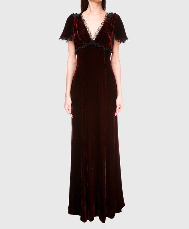 Dolce&Gabbana Бордовое платье F66E1ZFUVH9 изображение 3