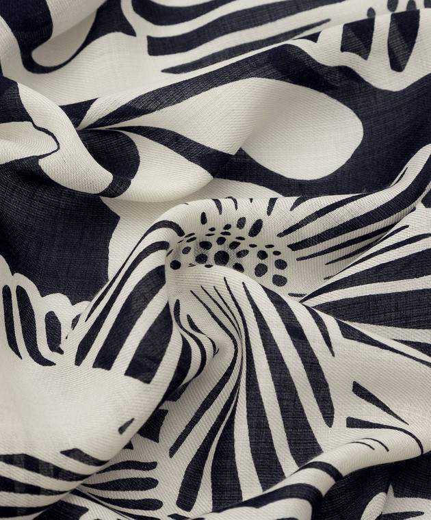Loro Piana Темно-синий платок из кашемира и шелка FAL5131 изображение 3