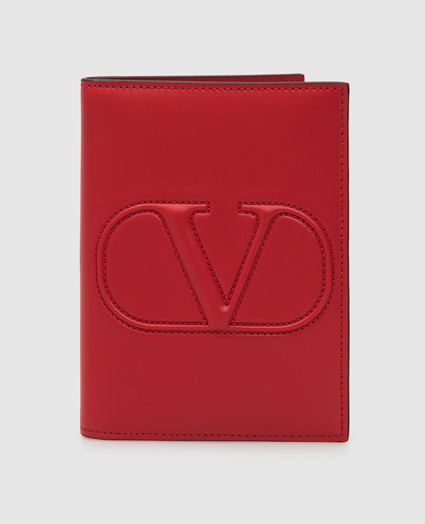 

Красная кожаная обложка для паспорта Valentino, Красный, Обложки для паспорта