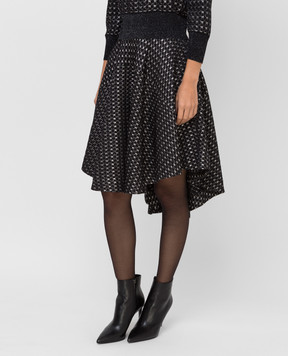Alaia Серая юбка в фактурный узор 6E9J181RM236