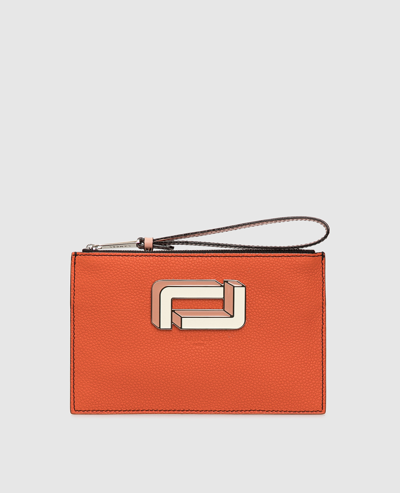 

Оранжевый кожаный аксессуар "Mia" Lancel, Сумки