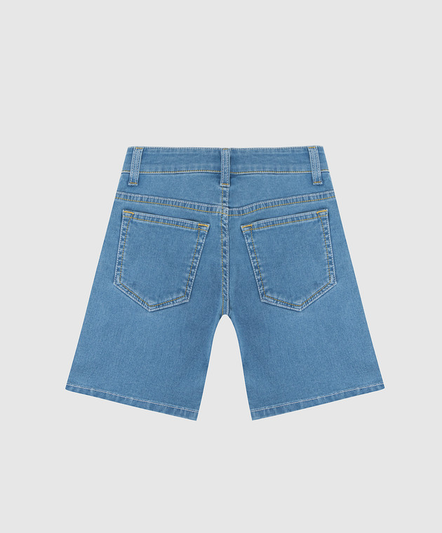 Stefano Ricci Детские светло-синие джинсовые шорты YFT0203030Z901 изображение 2
