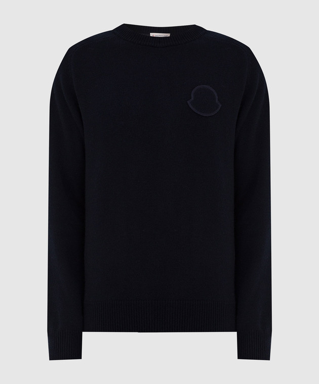 Moncler Темно-синий свитер из кашемира 9C00014M1213