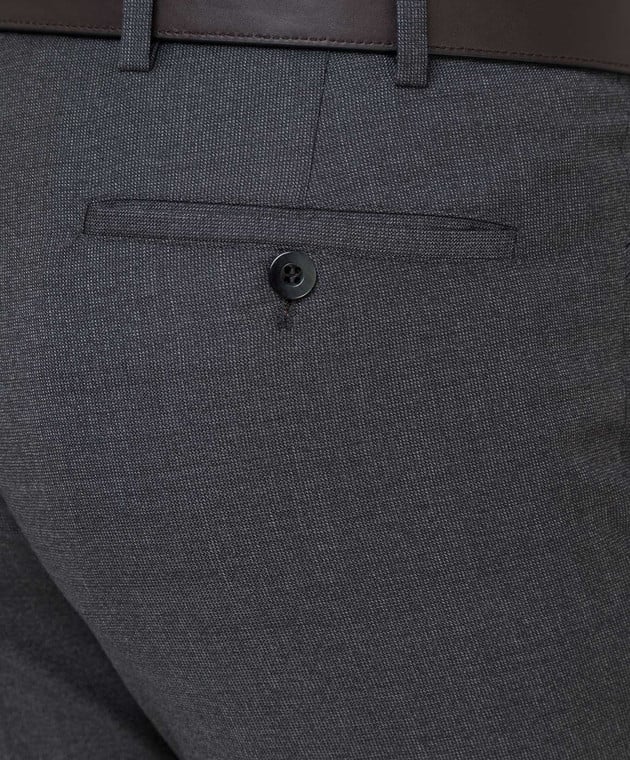 Loro Piana Сірі штани з вовни F1FAI4974 зображення 5