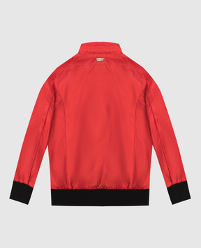 Stefano Ricci Детская красная куртка в узор YUJ8200050HN0036