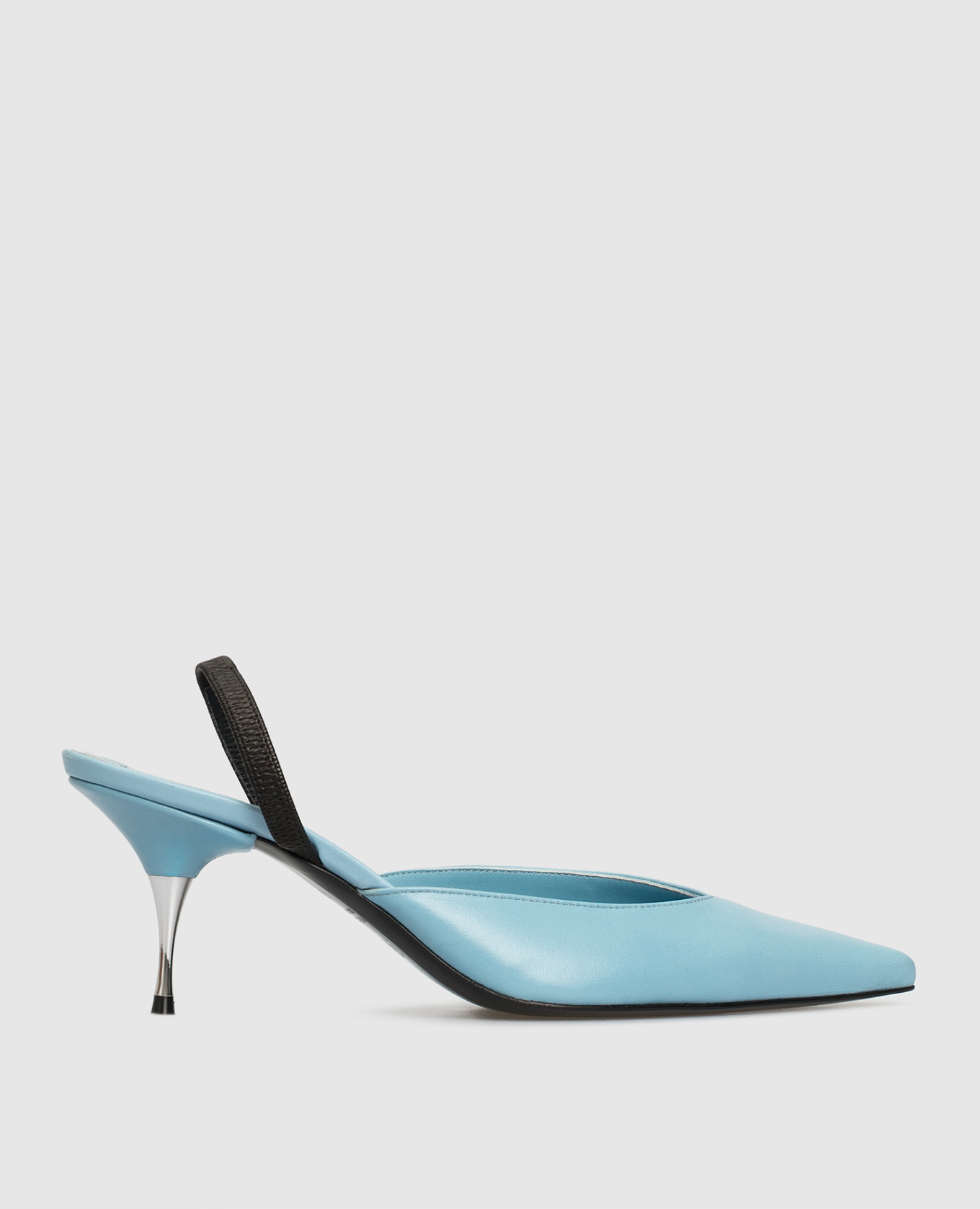 

Голубые кожаные слингбэки Ermanno Scervino, Голубой, Туфли