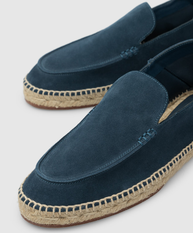 Loro Piana Сині замшеві еспадрільі FAG1670 зображення 5