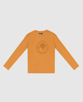 Stefano Ricci Детский оранжевый лонгслив с вышивкой YNH9400231803