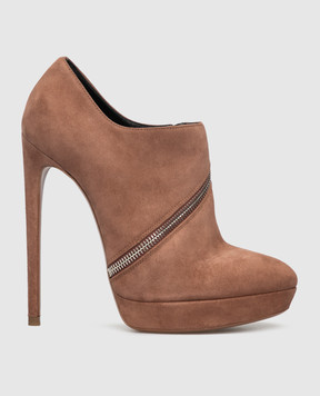 Alaia Бежевые замшевые ботильоны 4W3N047CC05