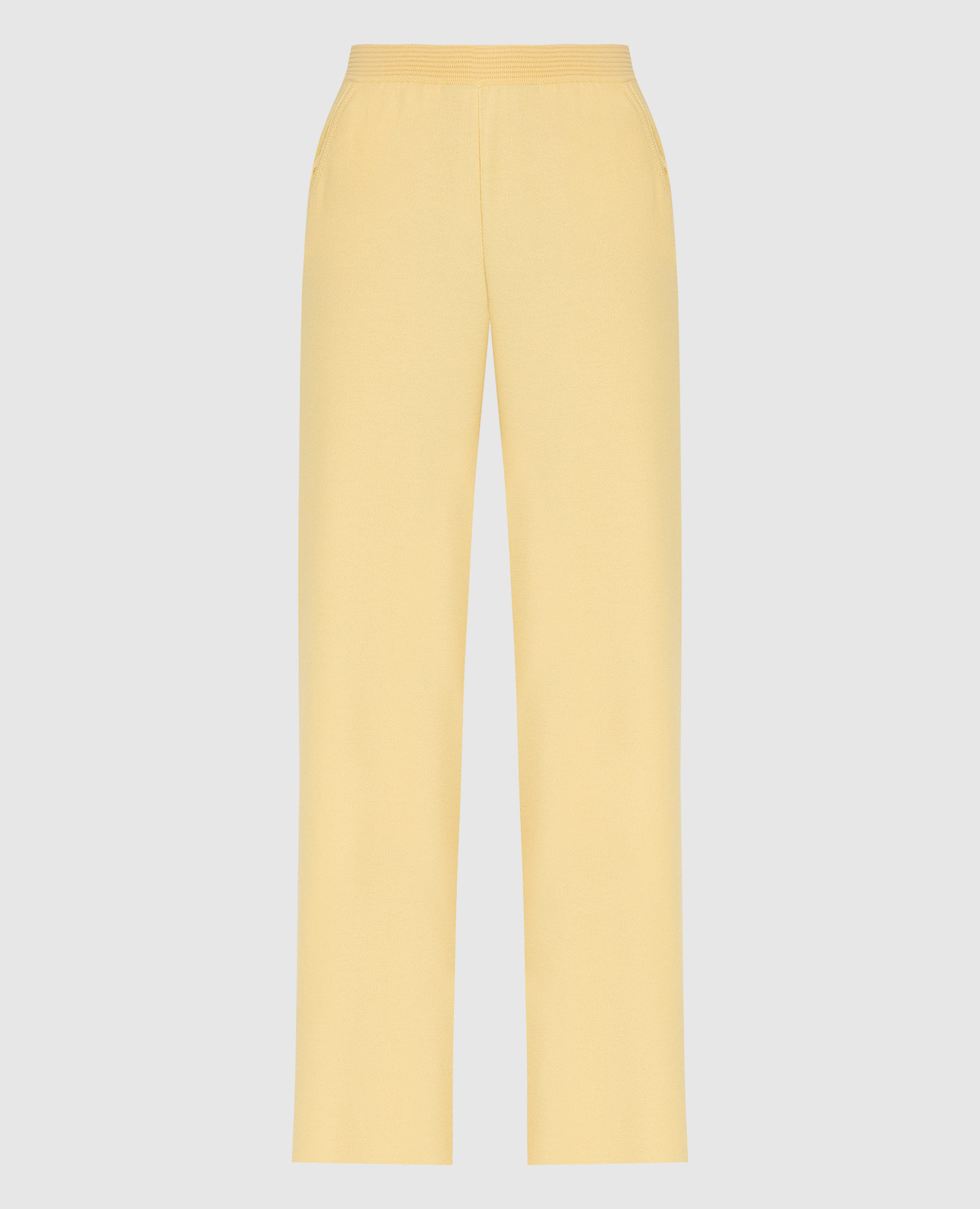 Желтые брюки из кашемира