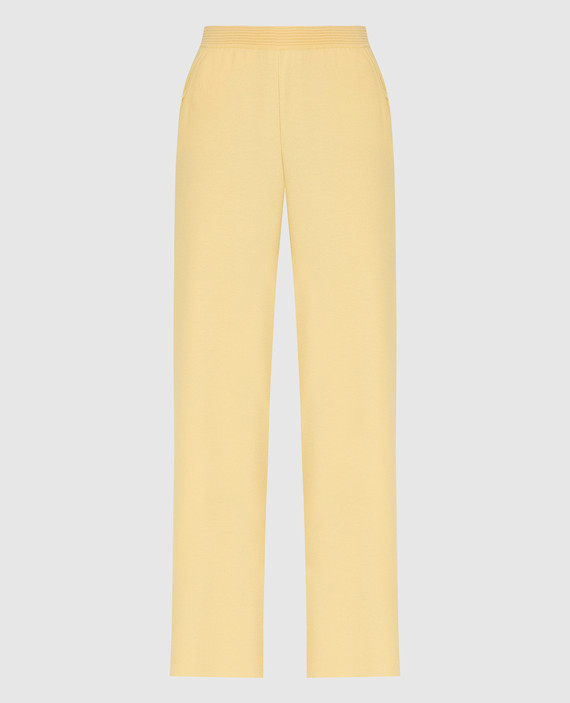 Желтые брюки из кашемира