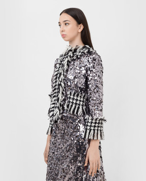 Dolce&Gabbana Жакет в пайєтках з бахромою F28LFTFLSA8