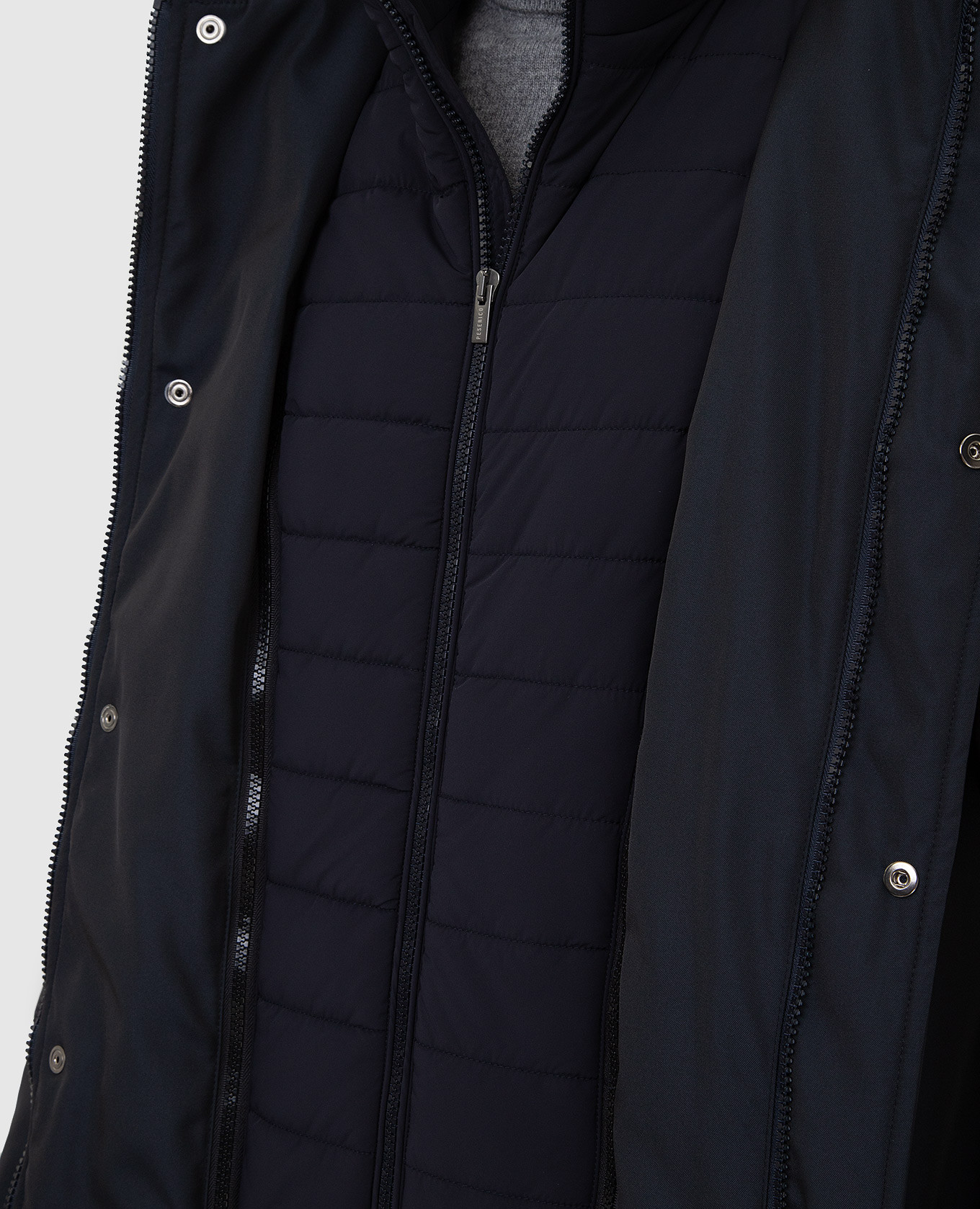 Peserico Темно-синее пальто R52033A6690A изображение 5