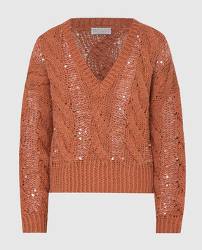 Brunello Cucinelli Оранжевый свитер M3Y672002