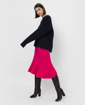 Lanvin Малинова спідниця годе з вовни та кашеміру RWST0016K001