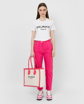 Balmain Джинси-мом із вишивкою логотипу XF2MK000DB44
