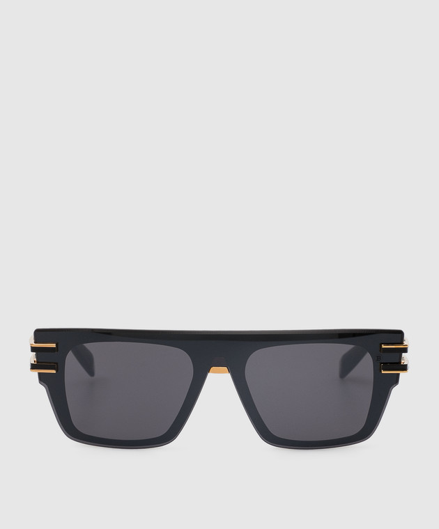 Balmain Черные солнцезащитные очки Soldat BPS124A148