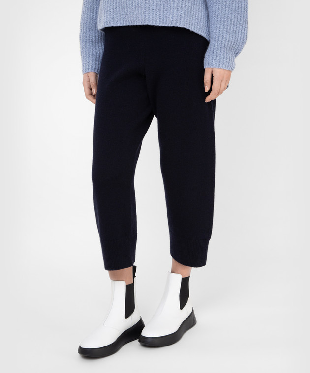 The Row Темно-синие брюки Dahlia из кашемира 5789Y187 изображение 3