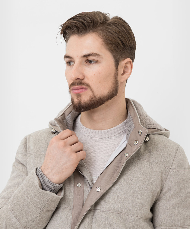 Enrico Mandelli Пуховая куртка из кашемира с мехом норки A3T7114816 изображение 5