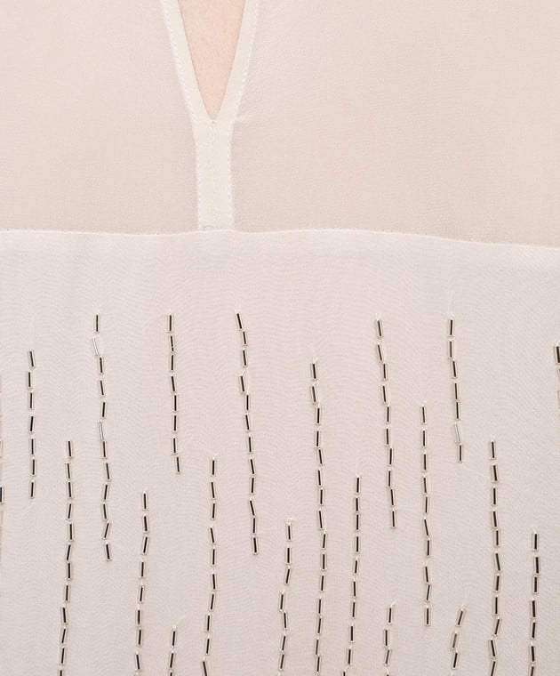 Max Mara Пудровая блуза из шелка BALDO изображение 5