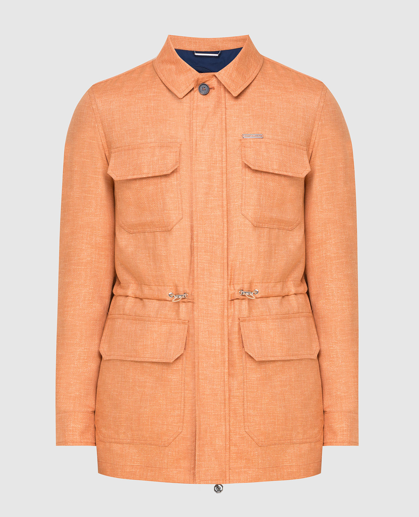 Оранжевая куртка из шелка и кашемира