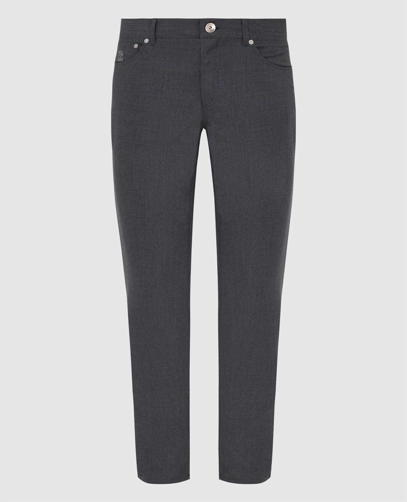

Серые брюки из шерсти Brunello Cucinelli, Серый, Повседневные брюки casual