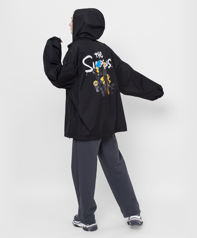 Balenciaga - Черная куртка с принтом The Simpsons