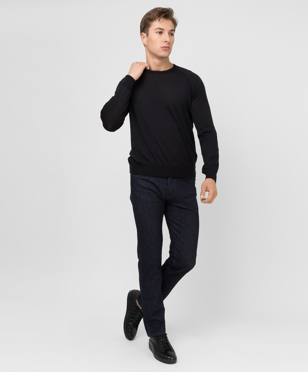 MooRER Black wool, silk and cashmere jumper PICOZEF image 2