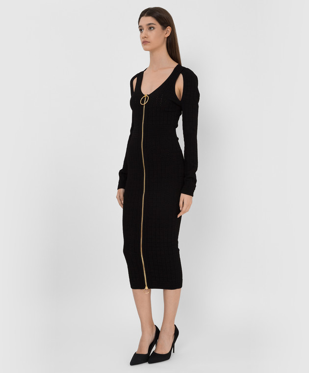 Balmain Платье-футляр с вырезами в узор WF0RL080K330 изображение 3