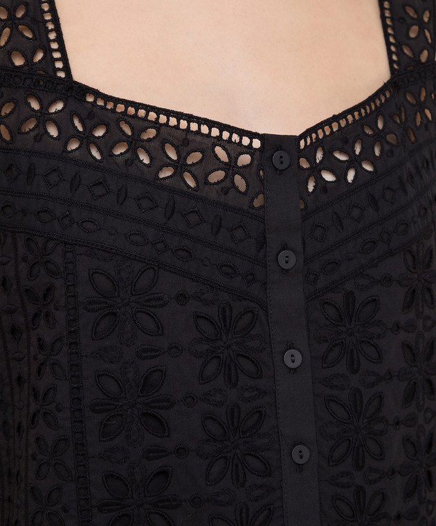 Ermanno Scervino Черное платье D384Q309XSG изображение 5