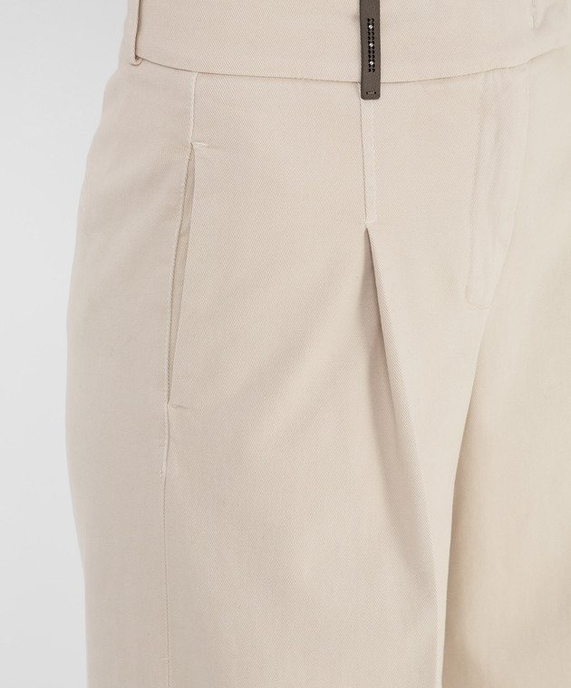 Peserico Светло-бежевые брюки широкого кроя P04507T30H02487 изображение 5