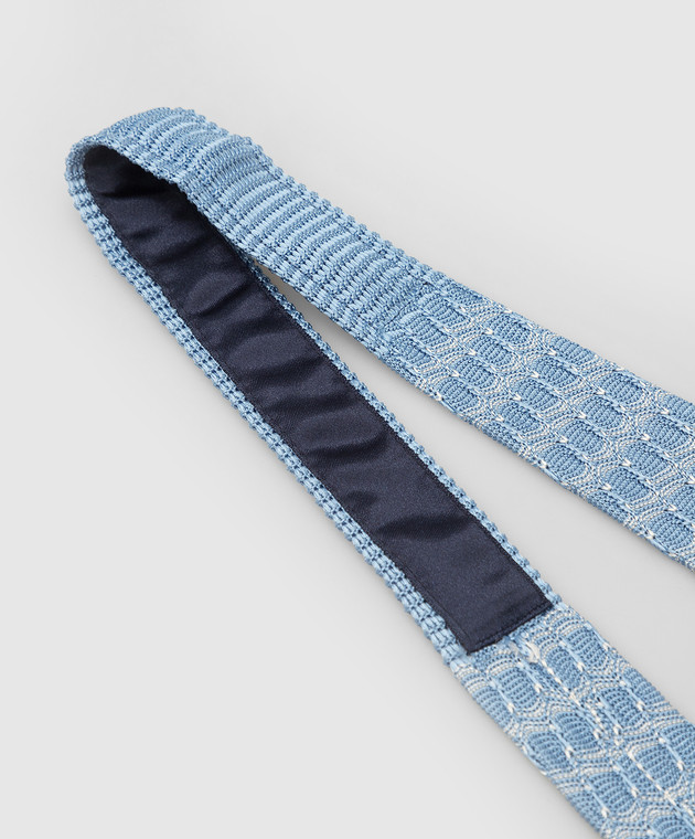 Stefano Ricci Children's blue patterned silk tie YCRMTSR8162 image 3