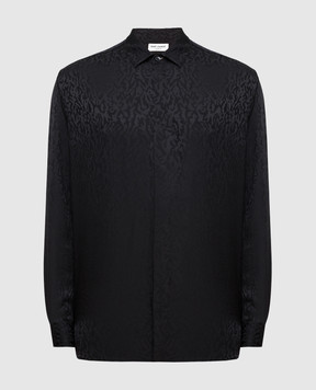 Saint Laurent Черная рубашка из шелка 564172Y2B19
