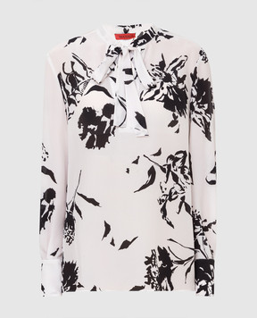 Max & Co Шелковая блуза в цветочный принт LUCE