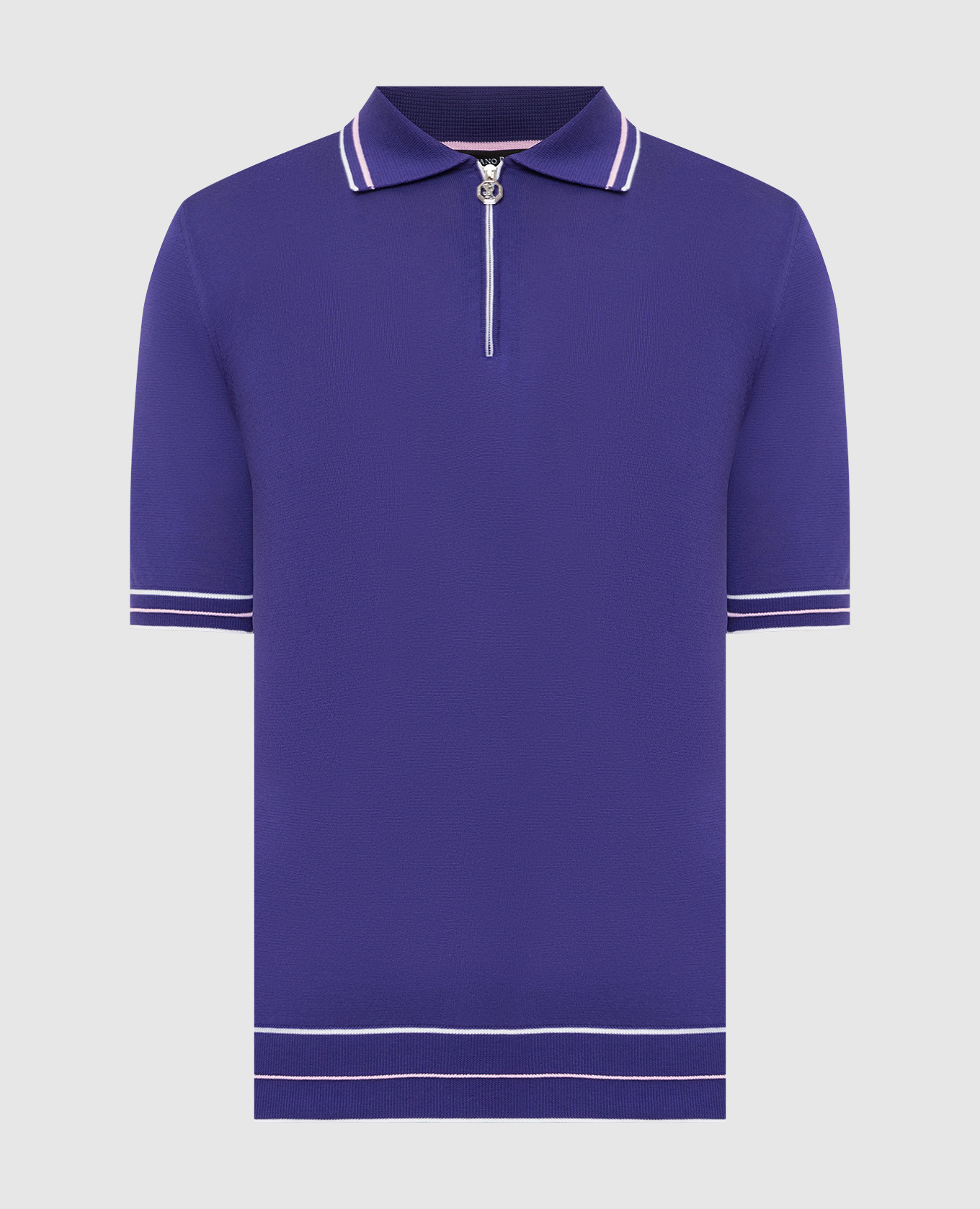 

Фиолетовое поло с контрастным узором Stefano Ricci, Фиолетовый, Поло