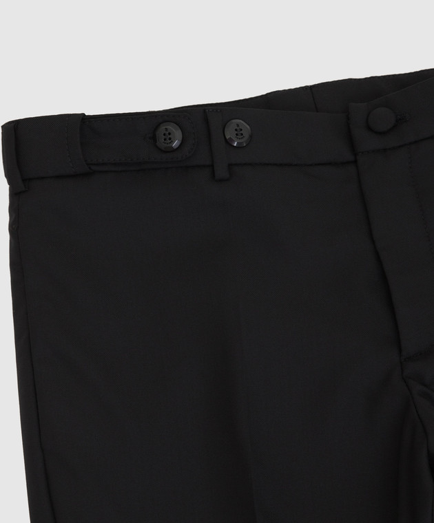 Stefano Ricci Дитячі чорні брюки з вовни Y1T0950000160509 зображення 3