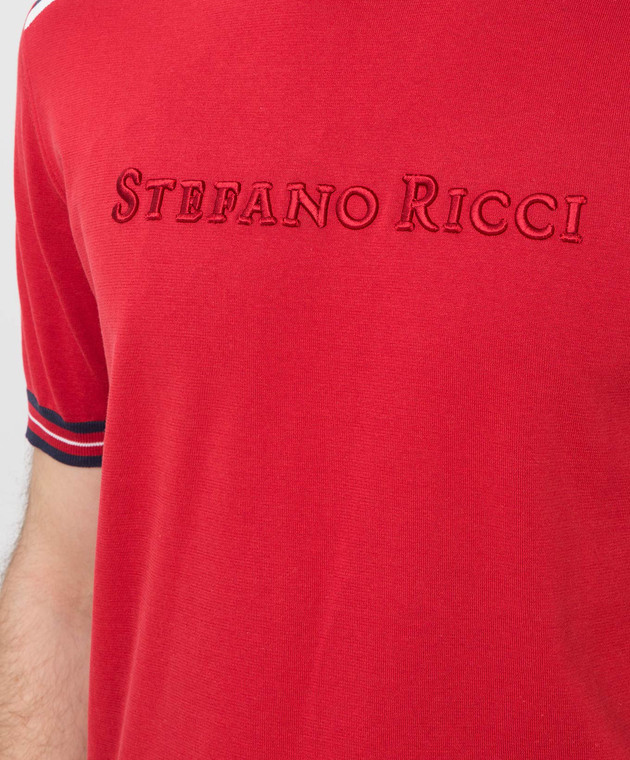Stefano Ricci Красная футболка K616223G10F21117 изображение 5