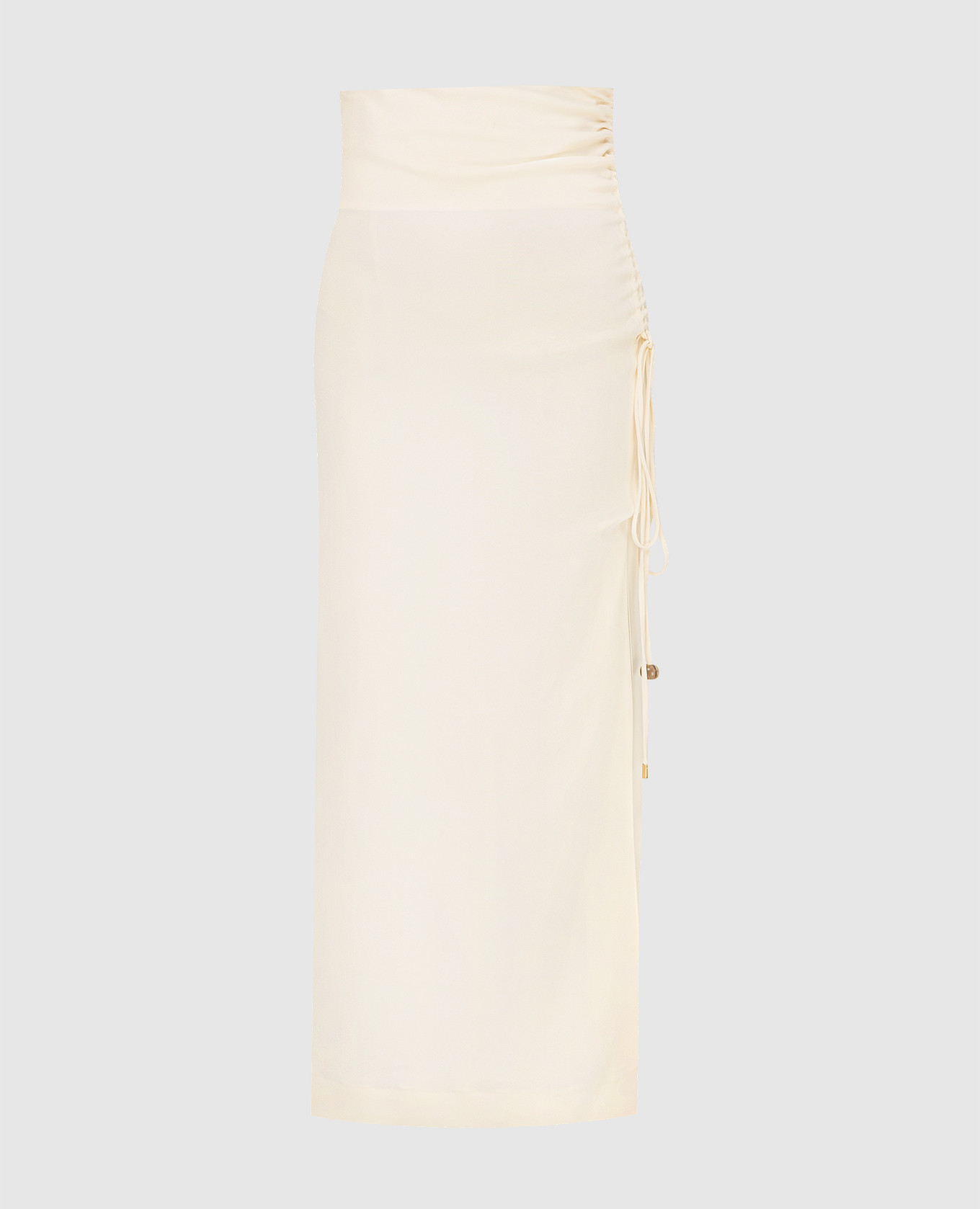 

Юбка со сборками, Бежевый, Юбки прямые