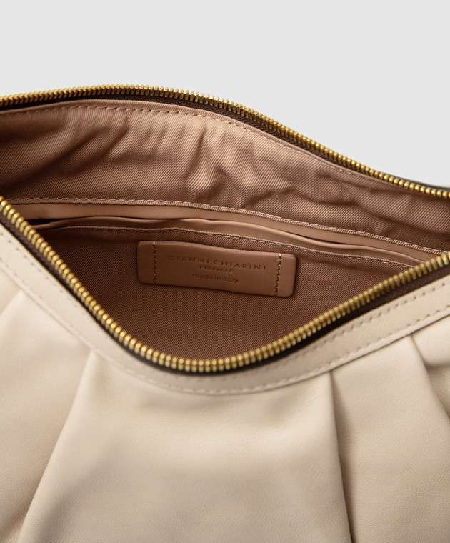 Gianni Chiarini Светло-бежевая кожаная сумка-багет Bonnie с цепью BS855121AIGEG изображение 4