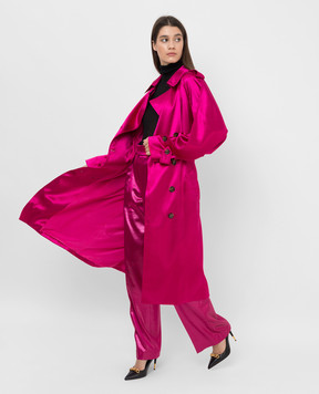 ALEXANDRE VAUTHIER Розовый двубортный тренч 214COA14001555