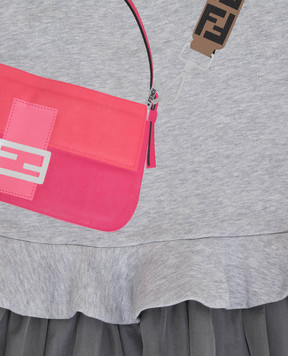 Fendi Дитяче плаття з басками JFB382AEY0