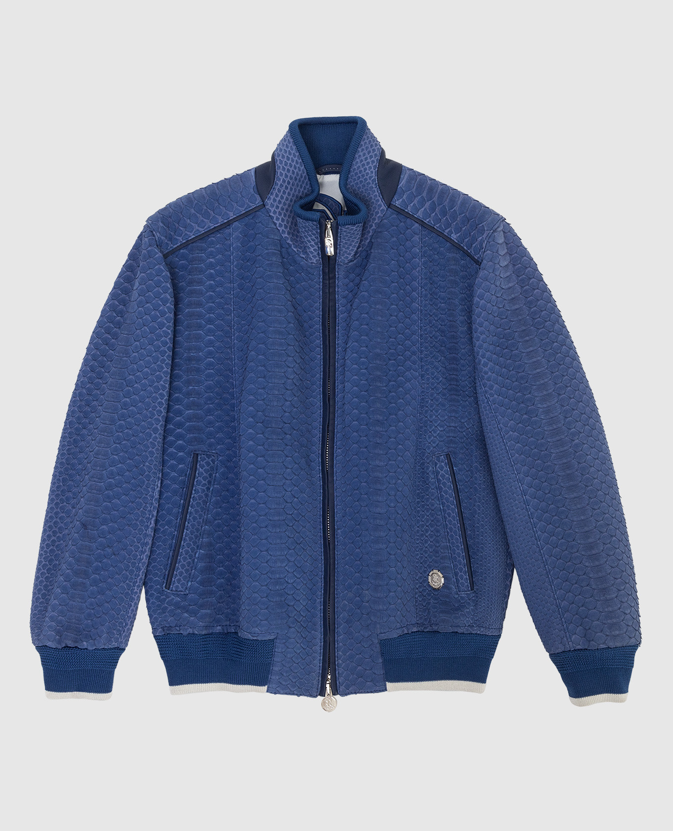 Children's blue python skin jacket
