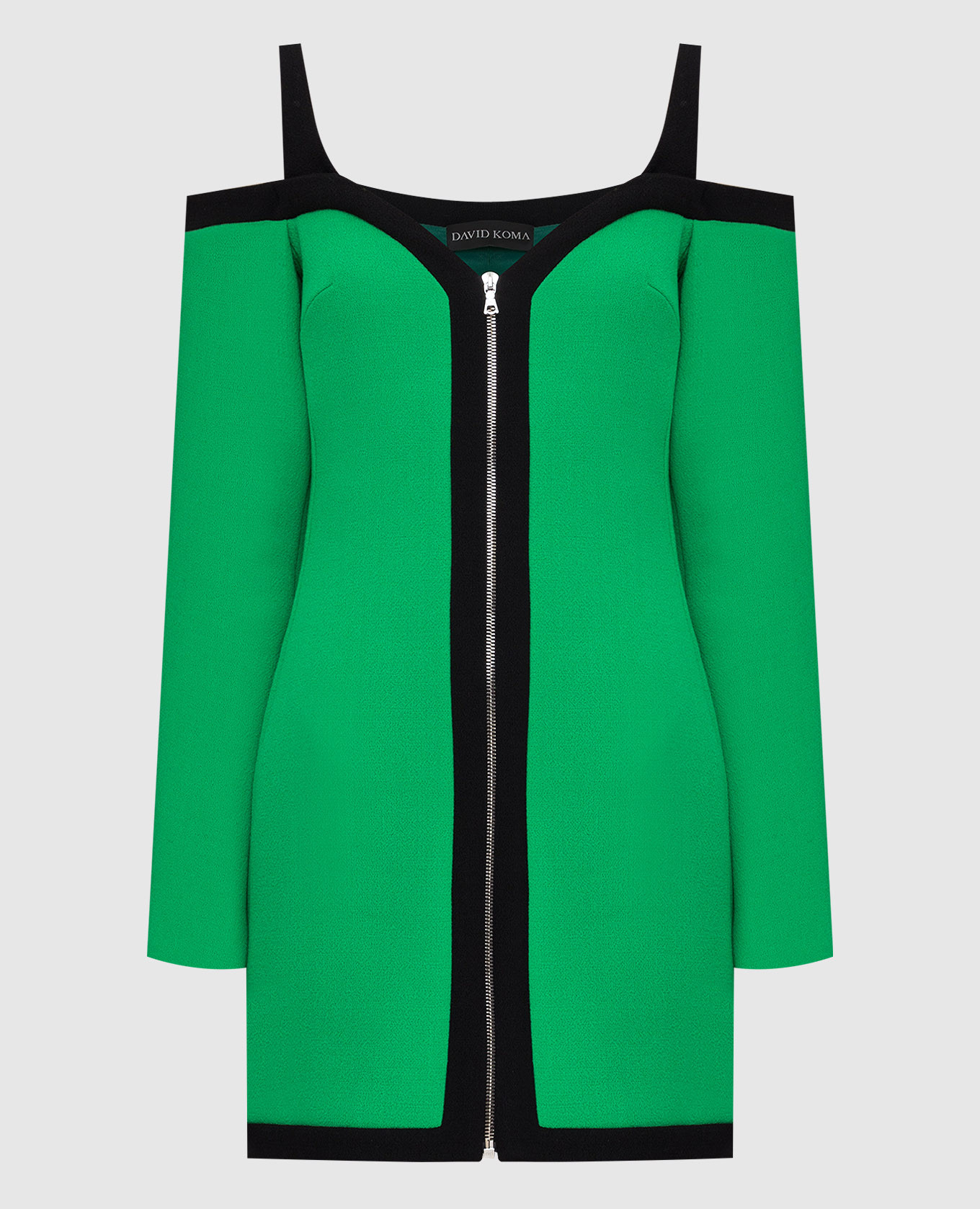 

Зеленое платье мини из шерсти, Зеленый, Повседневные платья