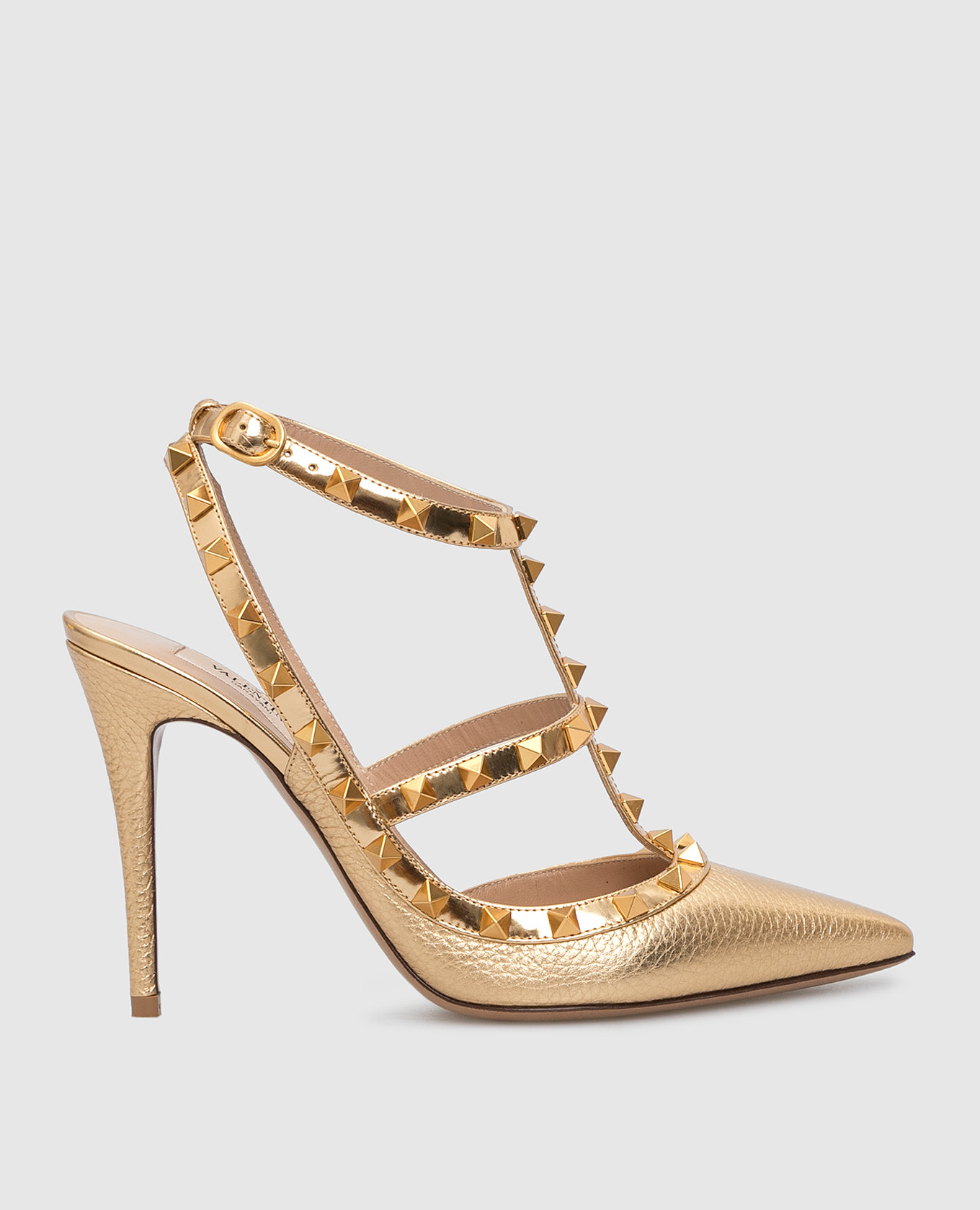 

Золотистые кожаные слингбэки Valentino, Золотистый, Туфли