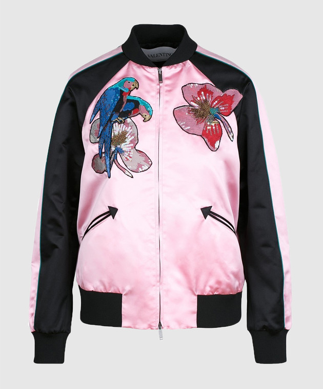 Valentino Pink silk bomber jacket MBCCI0150HM