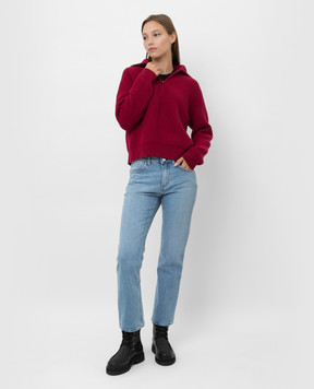 Loro Piana Розовый свитер из кашемира в узор FAL9352