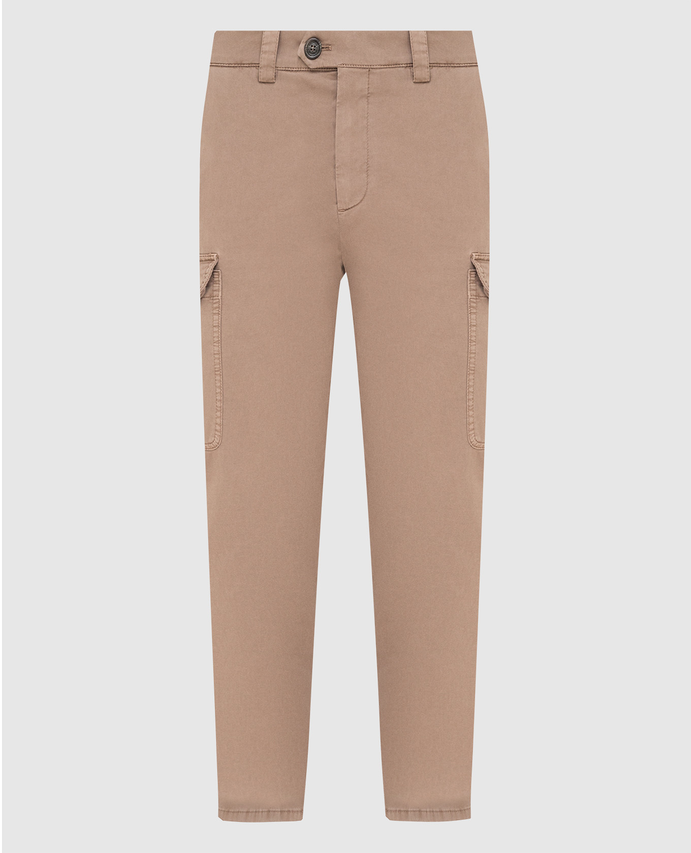 

Карго с карманами Brunello Cucinelli, Бежевый, Повседневные брюки casual